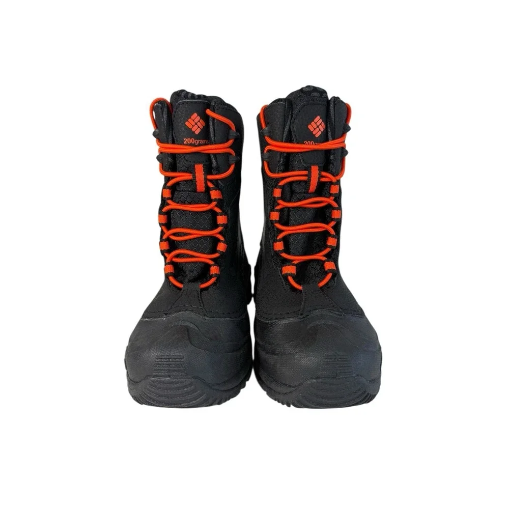 Columbia Youth Bugaboot Plus IV Omni-Heat Boot- Black/orange Boys Size 1Y NO BOX